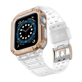 Protect Strap Band Band with Case for Watch 7/6/5/4/3/2 / SE (45/44 / 42mm) Case Armored Watch Cover Pink - Accessories - Smartwatches & Accessories - Techbox