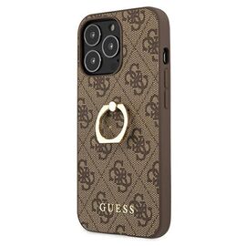Guess GUHCP13L4GMRBR iPhone 13 Pro / 13 6,1" brązowy/brown hardcase 4G with ring stand - Apple Cases - Cases - Techbox