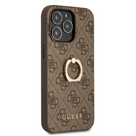 Guess GUHCP13L4GMRBR iPhone 13 Pro / 13 6,1" brązowy/brown hardcase 4G with ring stand - Apple Cases - Cases - Techbox
