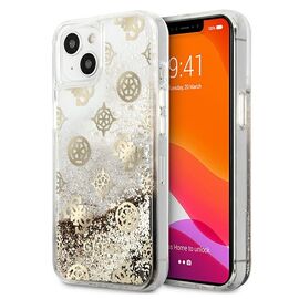 Guess GUHCP13SLGPEGO iPhone 13 mini 5.4" gold/gold hardcase Peony Liquid Glitter | Techbox