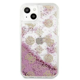 Guess GUHCP13SLGPEPI iPhone 13 mini 5.4" pink/pink hardcase Peony Liquid Glitter | Techbox
