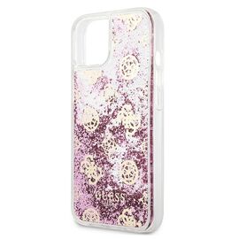 Guess GUHCP13SLGPEPI iPhone 13 mini 5.4" pink/pink hardcase Peony Liquid Glitter | Techbox