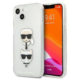 Karl Lagerfeld KLHCP13SKCTUGLS iPhone 13 mini 5,4" srebrny/silver hardcase Glitter Karl`s & Choupette - Apple Cases - Cases - Techbox