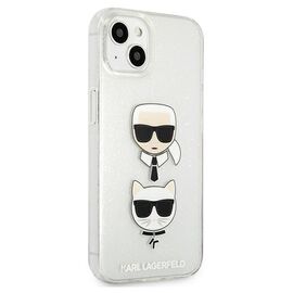 Karl Lagerfeld KLHCP13SKCTUGLS iPhone 13 mini 5,4" srebrny/silver hardcase Glitter Karl`s & Choupette - Apple Cases - Cases - Techbox