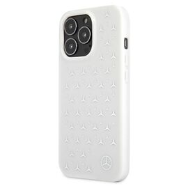 Mercedes MEHCP13XESPWH iPhone 13 Pro Max 6,7" bia&Aring;&sbquo;y/white hardcase Silver Stars Pattern - Apple Cases - Cases - Techbox