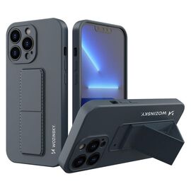 Wozinsky Kickstand Case flexible silicone cover with a stand iPhone 13 mini navy blue - Apple Cases - Cases - Techbox