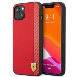 Ferrari FESAXHCP13SRE iPhone 13 mini 5,4 "red / red hardcase On Track Carbon Stripe - Apple Cases - Cases - Techbox