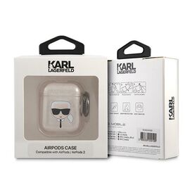 Karl Lagerfeld KLA2UKHGD AirPods cover gold / gold Glitter Karl`s Head - Smartphone Accessories - Cables & Accessories - Techbox