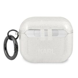 Karl Lagerfeld KLA3UKHGS AirPods 3 cover silver / silver Glitter Karl`s Head - Smartphone Accessories - Cables & Accessories - Techbox