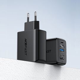 Acefast 2in1 charger GaN 65W USB Type C / USB, adapter HDMI adapter 4K @ 60Hz (set with cable) black (A17 black) - Travel Chargers - Smartphone Chargers - Techbox