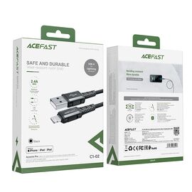 Acefast cable MFI USB - Lightning 1.2m, 2.4A black (C1-02 black) - Cables & Adapters - Cables & Accessories - Techbox