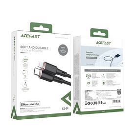 Acefast cable MFI USB Type C - Lightning 1.2m, 30W, 3A black (C2-01 black) | Techbox