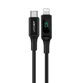 Acefast cable MFI USB Type C - Lightning 1.2m, 30W, 3A black (C6-01 Black) | Techbox