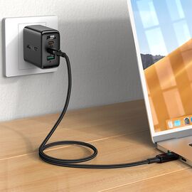 Acefast cable MFI USB Type C - Lightning 1.2m, 30W, 3A black (C6-01 Black) | Techbox