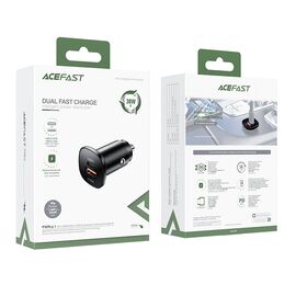 Acefast car charger 38W USB Type C / USB, PPS, Power Delivery, Quick Charge 3.0, AFC, FCP black (B1 black) - Car Chargers - Smartphone Chargers - Techbox