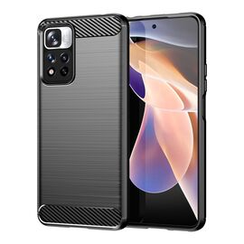 Carbon Case flexible case cover Xiaomi Redmi Note 11 Pro+ 5G (China) / 11 Pro 5G (China) / Mi11i HyperCharge / Poco X4 NFC black | Techbox