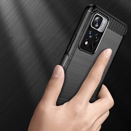 Carbon Case flexible case cover Xiaomi Redmi Note 11 Pro+ 5G (China) / 11 Pro 5G (China) / Mi11i HyperCharge / Poco X4 NFC black | Techbox