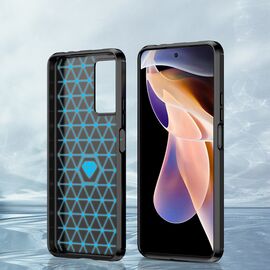 Carbon Case flexible case cover Xiaomi Redmi Note 11 Pro+ 5G (China) / 11 Pro 5G (China) / Mi11i HyperCharge / Poco X4 NFC black | Techbox