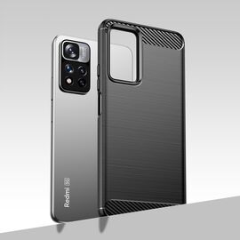 Carbon Case flexible case cover Xiaomi Redmi Note 11 Pro+ 5G (China) / 11 Pro 5G (China) / Mi11i HyperCharge / Poco X4 NFC black | Techbox