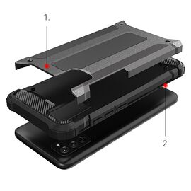 Hybrid Armor Case Tough Rugged Cover for Samsung Galaxy A03s black - Samsung Cases - Cases - Techbox