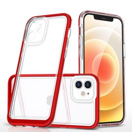 Clear 3in1 case for iPhone 12 frame gel cover red - Apple Cases - Cases - Techbox