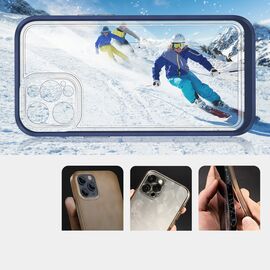 Clear 3in1 case for iPhone 12 Pro Max blue frame gel cover - Apple Cases - Cases - Techbox