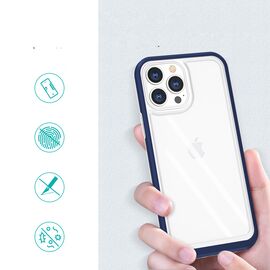 Clear 3in1 case for iPhone 13 Pro blue frame gel cover - Apple Cases - Cases - Techbox