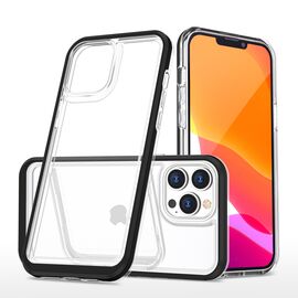 Clear 3in1 case for iPhone 13 Pro frame gel cover black - Apple Cases - Cases - Techbox