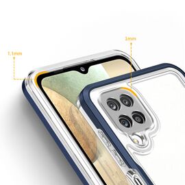 Clear 3in1 Case for Samsung Galaxy A22 4G Frame Gel Cover Blue | Techbox