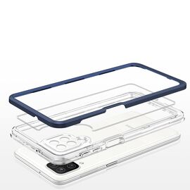 Clear 3in1 Case for Samsung Galaxy A22 4G Frame Gel Cover Blue | Techbox