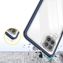 Clear 3in1 Case for Samsung Galaxy A22 4G Frame Gel Cover Blue | Techbox