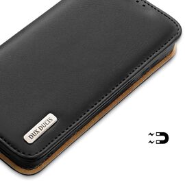 Dux Ducis Hivo Leather Flip Cover Genuine Leather Wallet For Cards And Documents Samsung Galaxy S22 + (S22 Plus) Black | Techbox