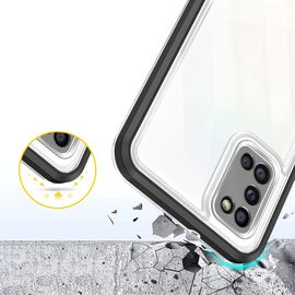 Clear 3in1 case for Samsung Galaxy A03s (166) frame gel cover black | Techbox