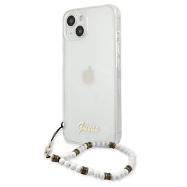 Guess GUHCP13SKPSWH iPhone 13 mini 5.4" Transparent hardcase White Pearl | Techbox