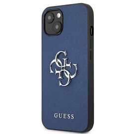 Guess GUHCP13SSA4GSBL iPhone 13 mini 5.4" blue/blue hardcase Saffiano 4G Metal Logo | Techbox