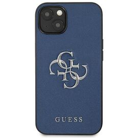 Guess GUHCP13SSA4GSBL iPhone 13 mini 5.4" blue/blue hardcase Saffiano 4G Metal Logo | Techbox