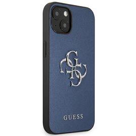 Guess GUHCP13SSA4GSBL iPhone 13 mini 5.4" blue/blue hardcase Saffiano 4G Metal Logo | Techbox