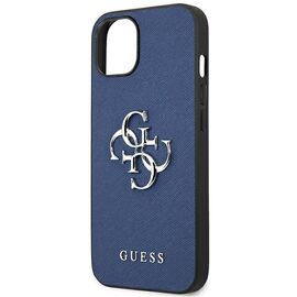 Guess GUHCP13SSA4GSBL iPhone 13 mini 5.4" blue/blue hardcase Saffiano 4G Metal Logo | Techbox