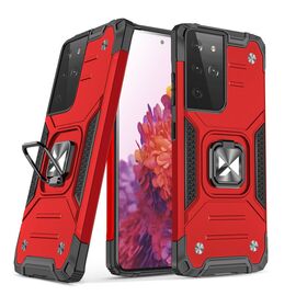 Wozinsky Ring Armor tough hybrid case cover + magnetic holder for Samsung Galaxy S22 Ultra red | Techbox