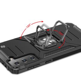 Wozinsky Ring Armor Tough Hybrid Case Cover + Magnetic Mount for Samsung Galaxy S22 + (S22 Plus) Black | Techbox