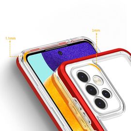 Clear 3in1 Case for Samsung Galaxy A13 5G Frame Gel Cover Red - Samsung Cases - Cases - Techbox