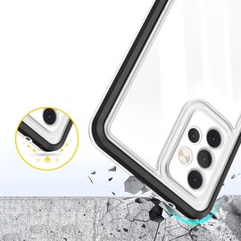 Clear 3in1 Case for Samsung Galaxy A73 Frame Cover Gel Black | Techbox
