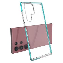 Spring Case cover gel cover with colored frame for Samsung Galaxy S22 Ultra light pink | Techbox
