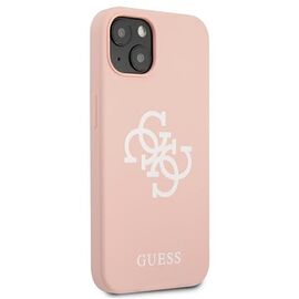 Guess GUHCP13SLS4GWPI iPhone 13 mini 5,4" r&oacute;żowy/pink hard case Silicone 4G Logo - Apple Cases - Cases - Techbox