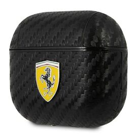 Ferrari FESA3CABK AirPods 3 cover black / black On Track PU Carbon - Smartphone Accessories - Cables & Accessories - Techbox