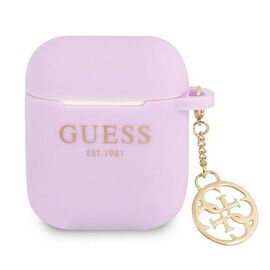 Guess  GUA2LSC4EU AirPods cover fioletowy/purple Silicone Charm 4G Collection - Smartphone Accessories - Cables & Accessories - Techbox