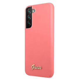 Guess GUHCS22MLSLMGFU S22+ S906 fuchsia/fuchsia hardcase Silicone Script Metal Logo | Techbox