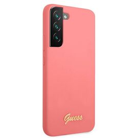 Guess GUHCS22MLSLMGFU S22+ S906 fuchsia/fuchsia hardcase Silicone Script Metal Logo | Techbox
