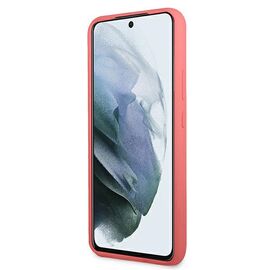 Guess GUHCS22MLSLMGFU S22+ S906 fuchsia/fuchsia hardcase Silicone Script Metal Logo | Techbox