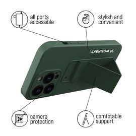 Wozinsky Kickstand Case silicone stand cover for Samsung Galaxy A73 black - Samsung Cases - Cases - Techbox